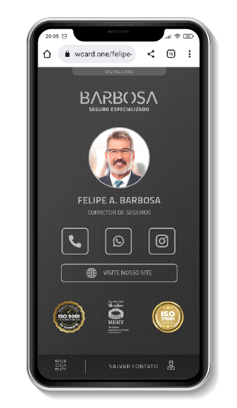 W'Card acesso direto na tela 1
